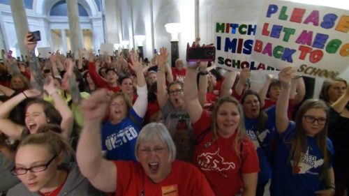 West Virginia teachers protest