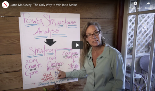 Jane McAlevey talking strategy