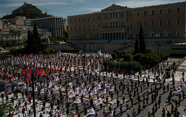 May Day protest in Greece